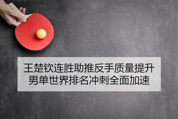 王楚钦连胜助推反手质量提升 男单世界排名冲刺全面加速